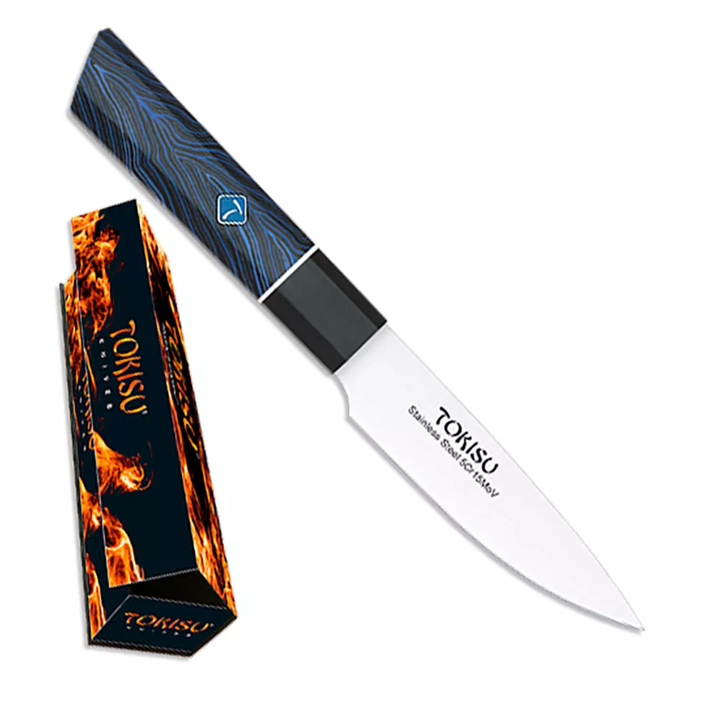 Cuchillo cocina PETTY, mango G10 Damasco de Tokisu (22 cm.)