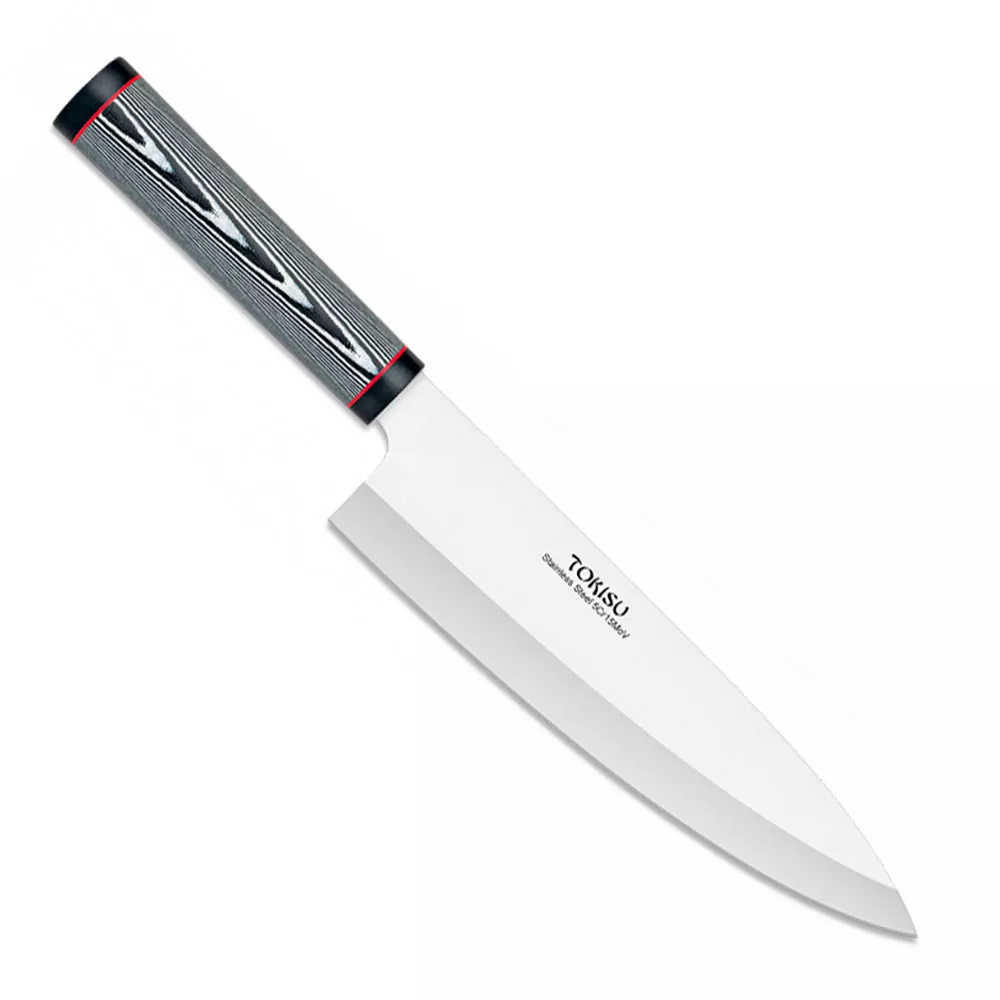 Cuchillo de cocina GYUTO, mango patrón Damasco de Tokisu (34 cm.)