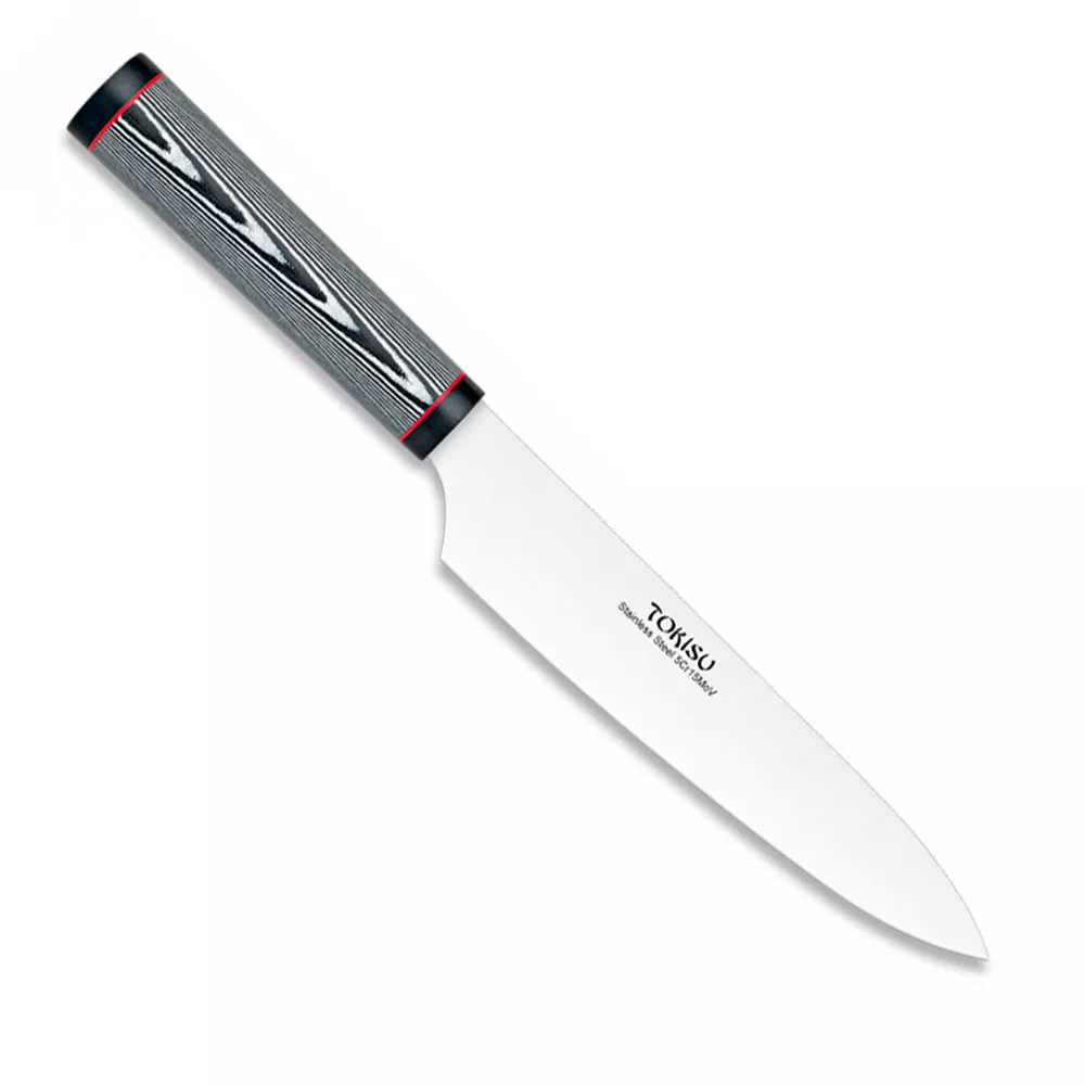 Cuchillo de cocina GYUTO pequeño, mango patrón Damasco de Tokisu (32 cm.)