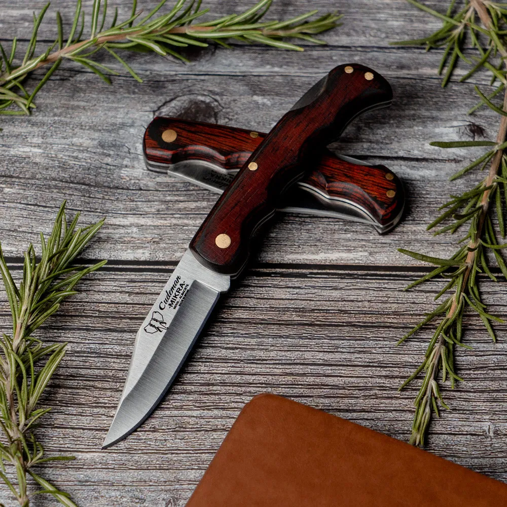 Navaja acero al carbono estamina roja