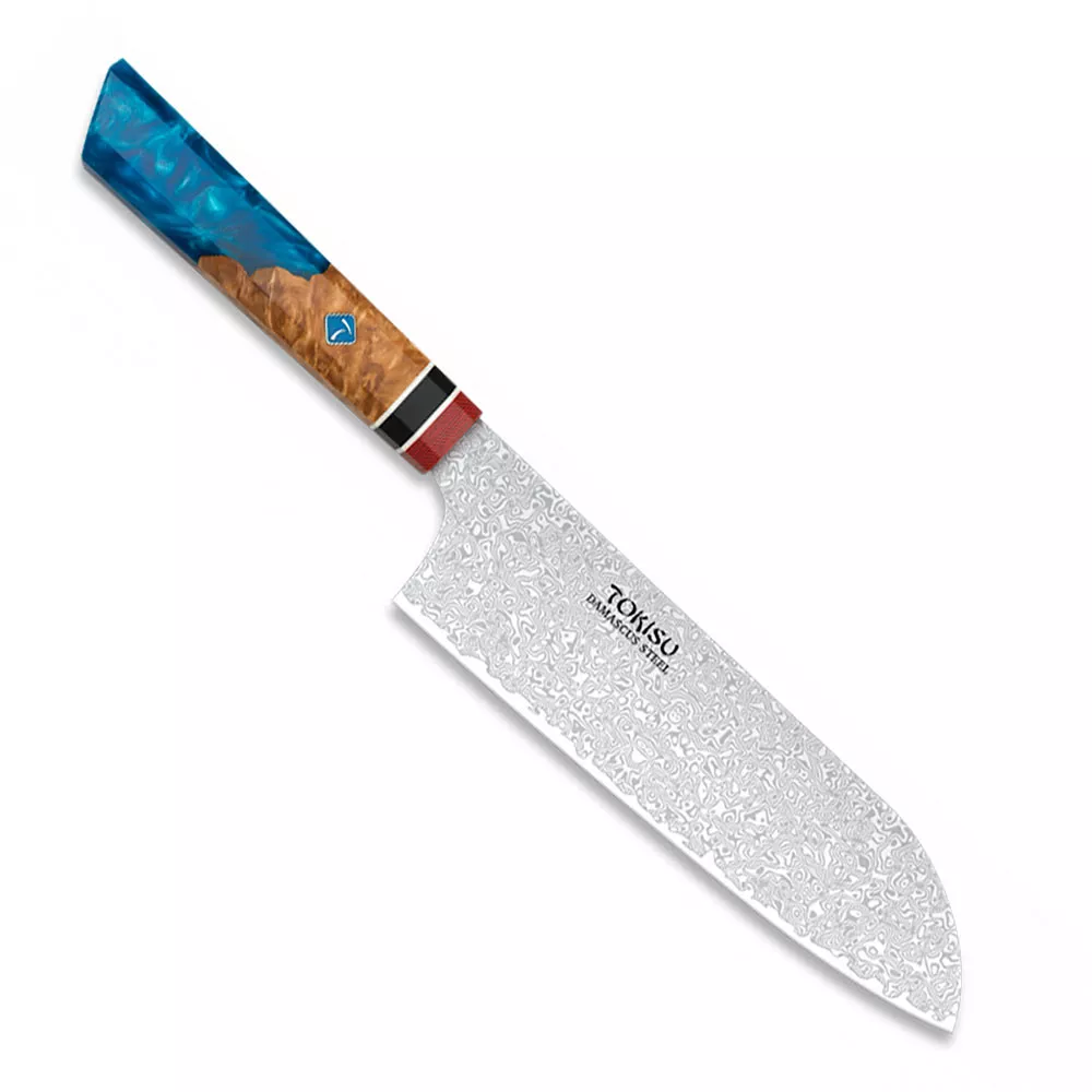 Cuchillo de cocina SANTOKU, mango Staypak de Tokisu (32,5 cm.)