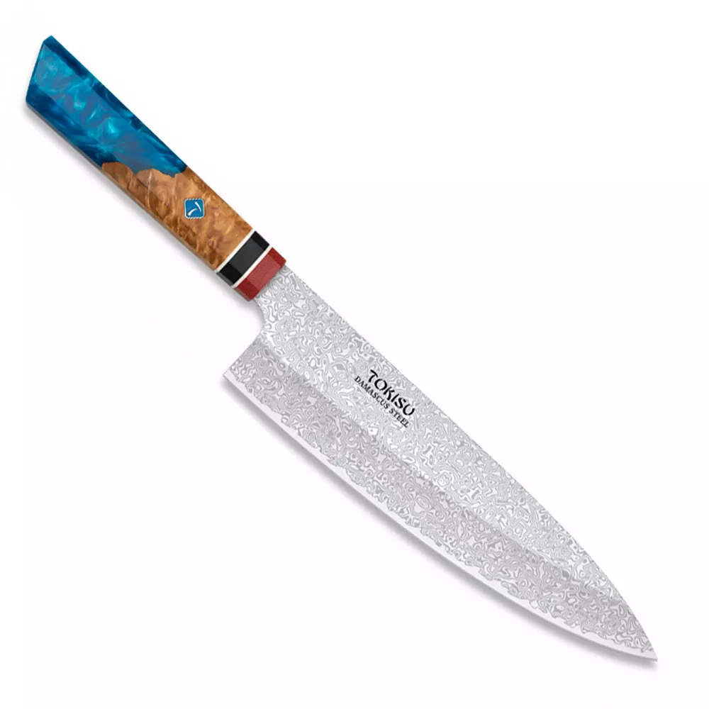 Cuchillo de cocina GYUTO, mango Staypak de Tokisu (33,5 cm.)
