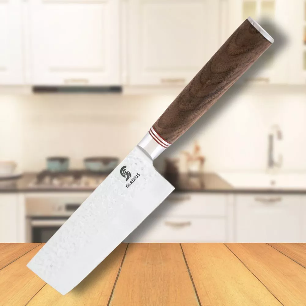 Cuchillo japonés Nakiri mango nogal, Art Gladius