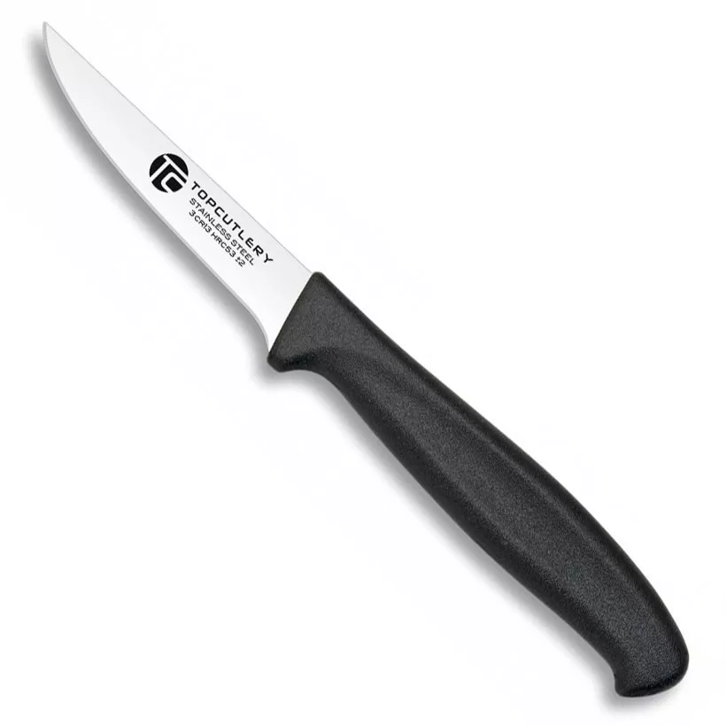 Cuchillo de mesa TopCutlery mango negro, hoja 7,5 cms.