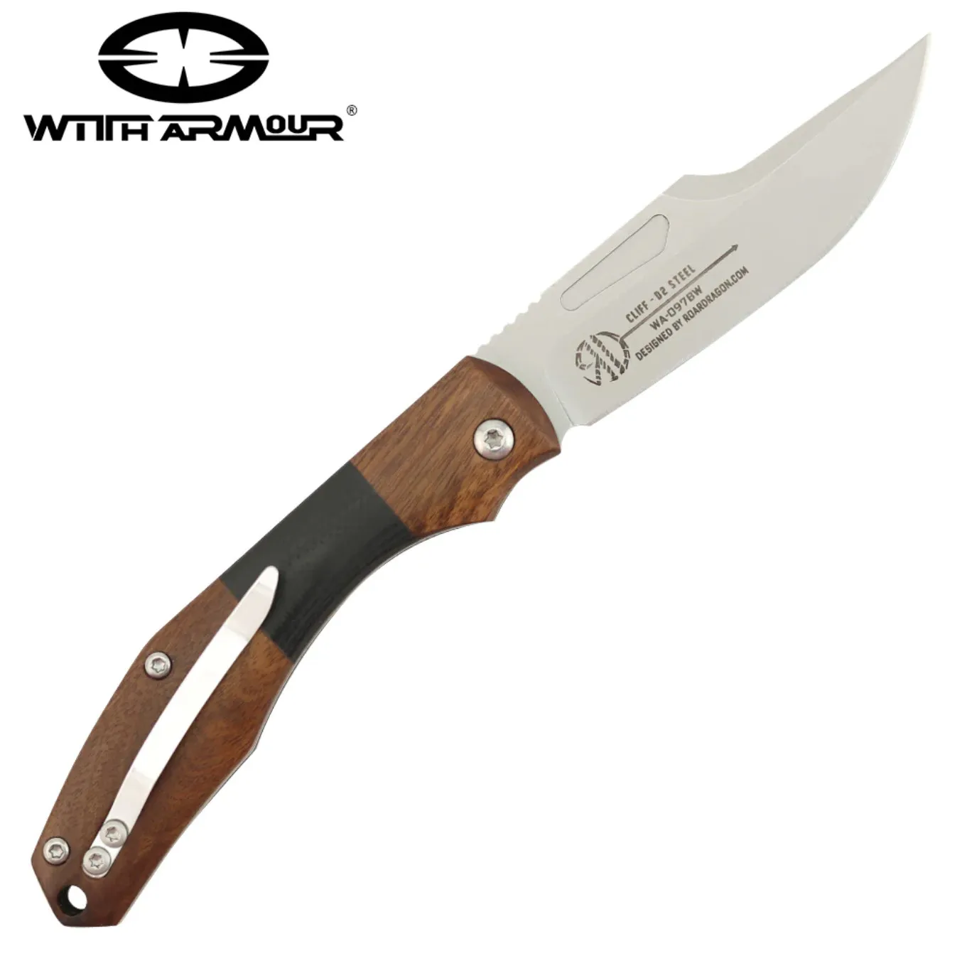 Navaja táctica Stone de bolsillo, hoja acero D2