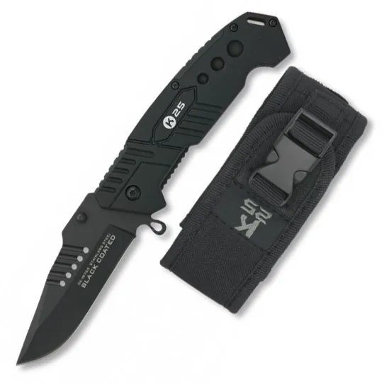 Navaja táctica K25 hoja negra (20,5 cm.)