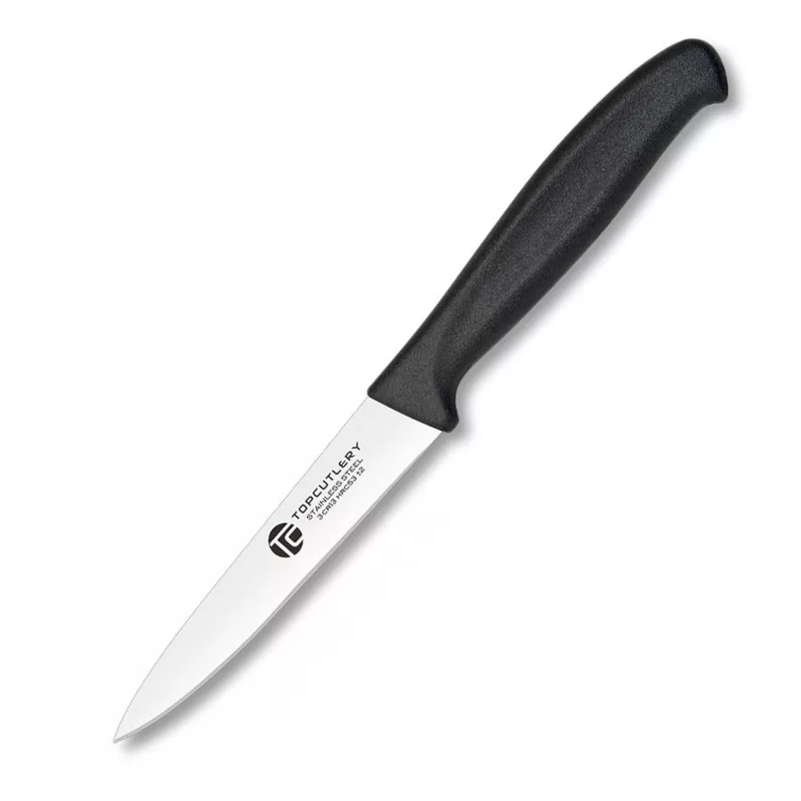 Cuchillo cocina pelador negro de Top Cutlery, hoja 10 cm.