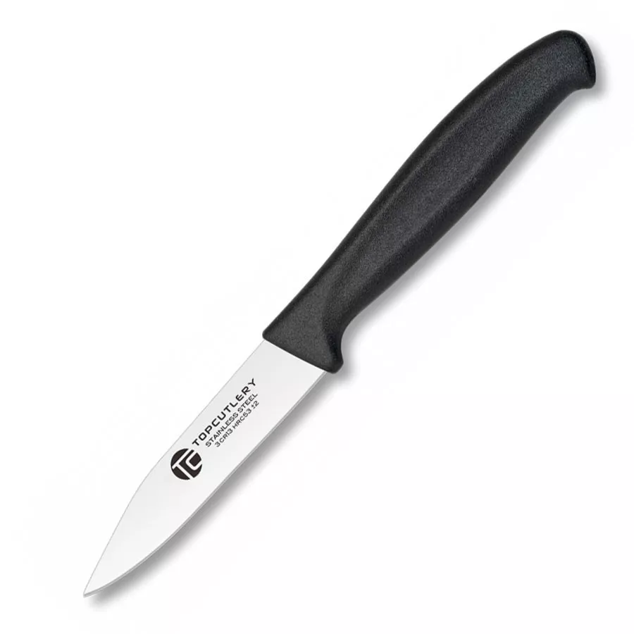 Cuchillo cocina pelador negro de Top Cutlery, hoja 8,3 cm.
