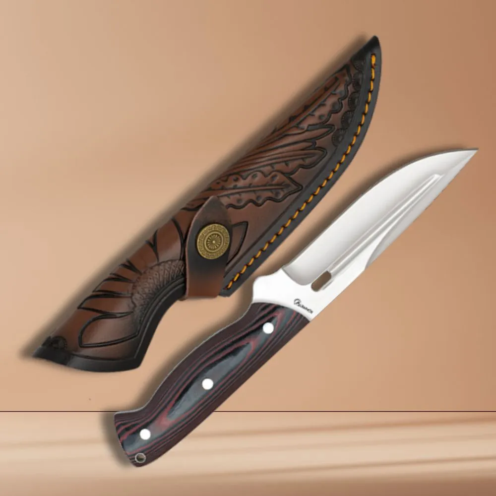 Cuchillo de caza Albainox, con funda decorada (24 cm.)
