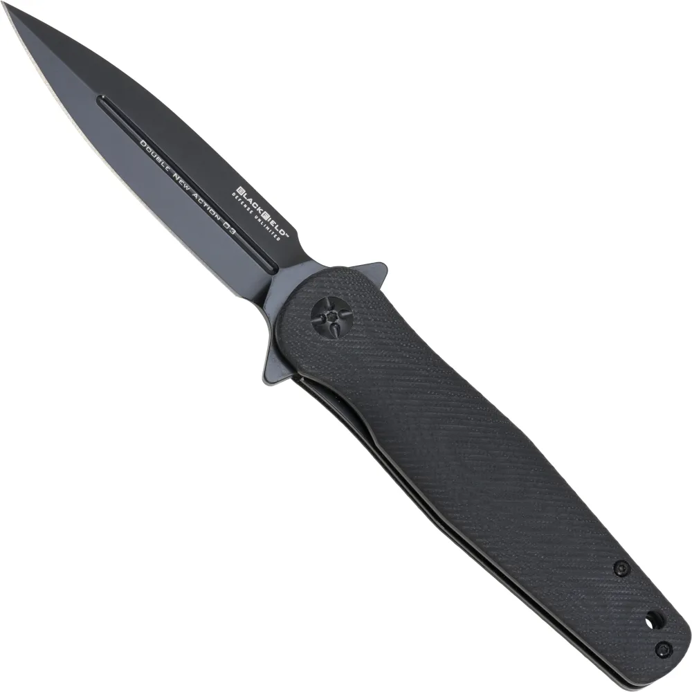 Cuchillo Black Field Double Action, mango G10 (9,5 cm.)