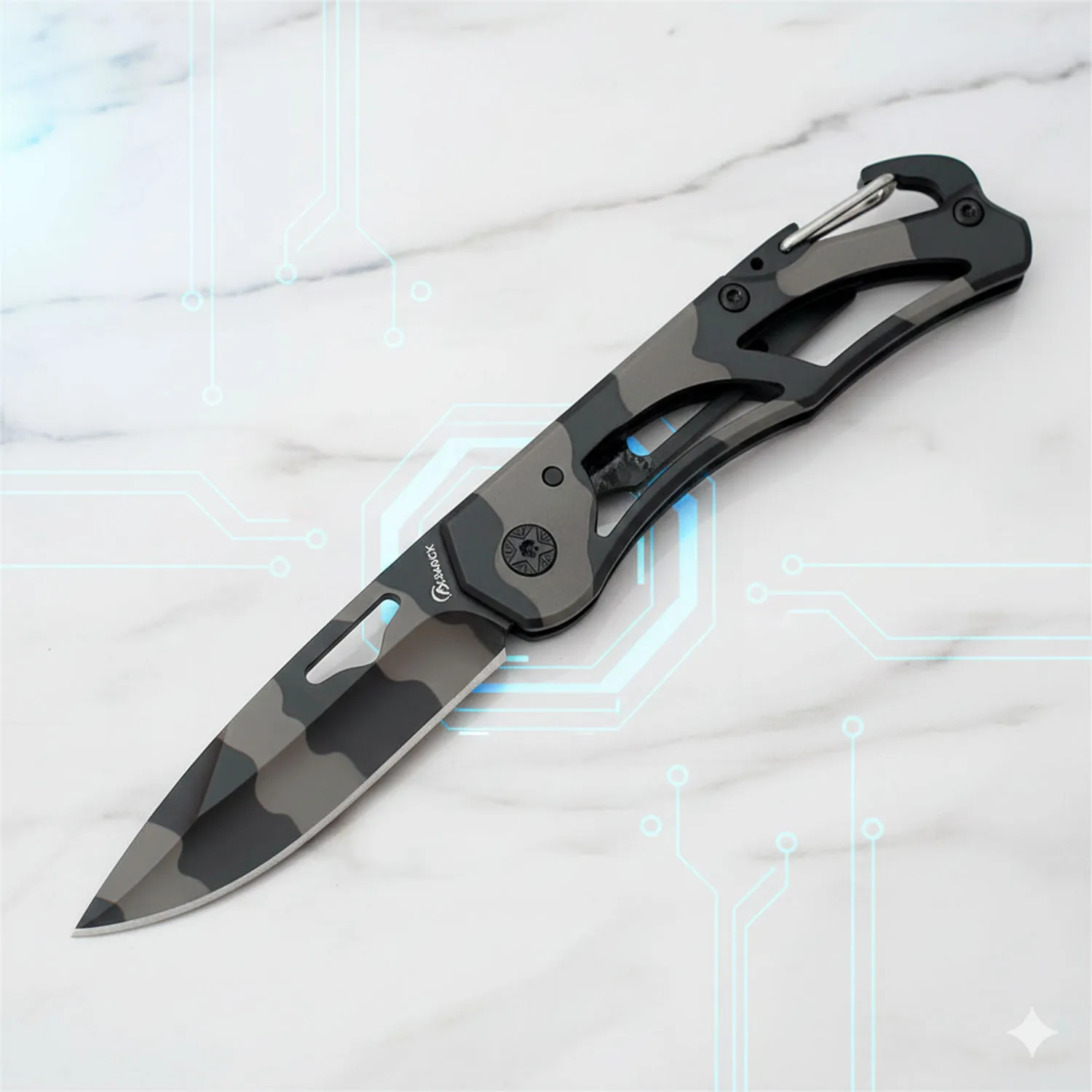 Navaja táctica Albainox Camo Urbano con clip (15,4 cm.)