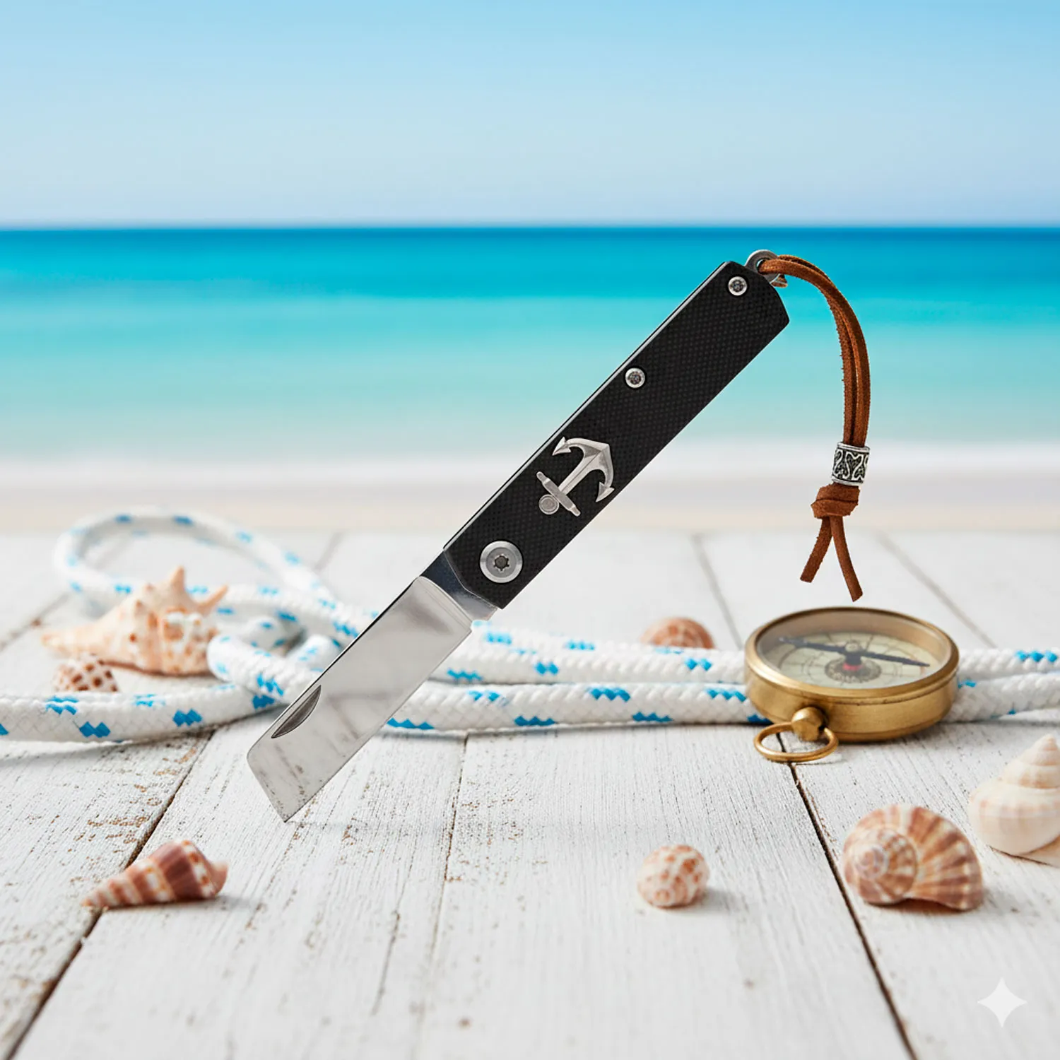 Navaja marinera Albainox Ancla, punta cortada (13,8 cm.)