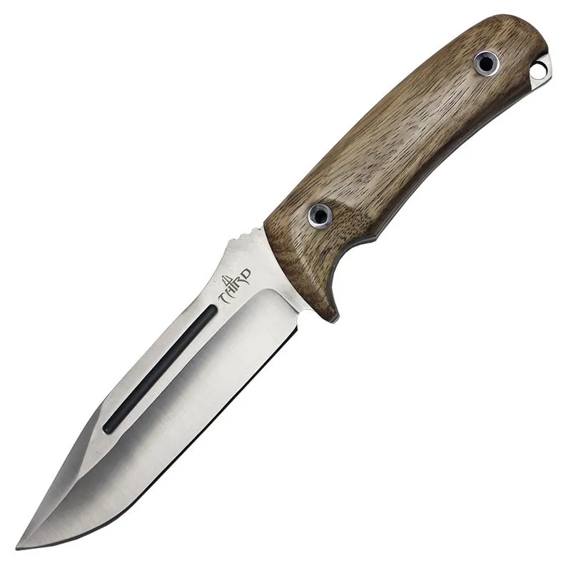 Cuchillo de caza Third, mango zebrano