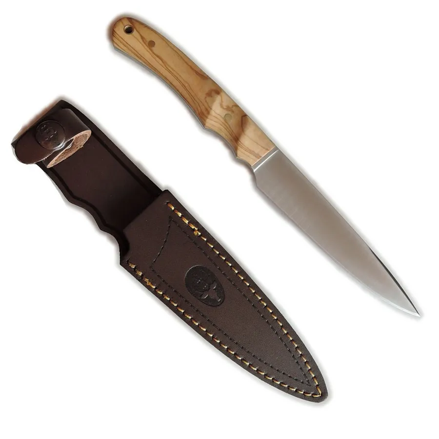 Cuchillo caza Criollo, madera olivo