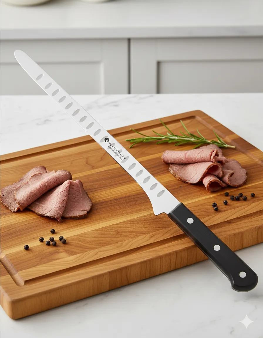 Cuchillo Jamonero marca Top Cutlery punta redondeada  (37,20 cm.)