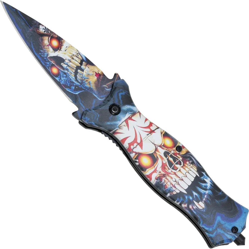 Navaja Stiletto Nightmare con punta rompevidrio (9 cm.)