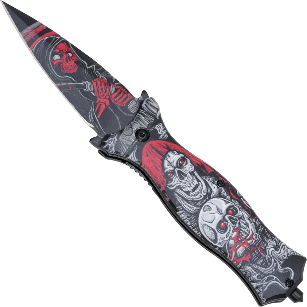 Navaja Stiletto Nightmare I con punta rompevidrio (9 cm.)