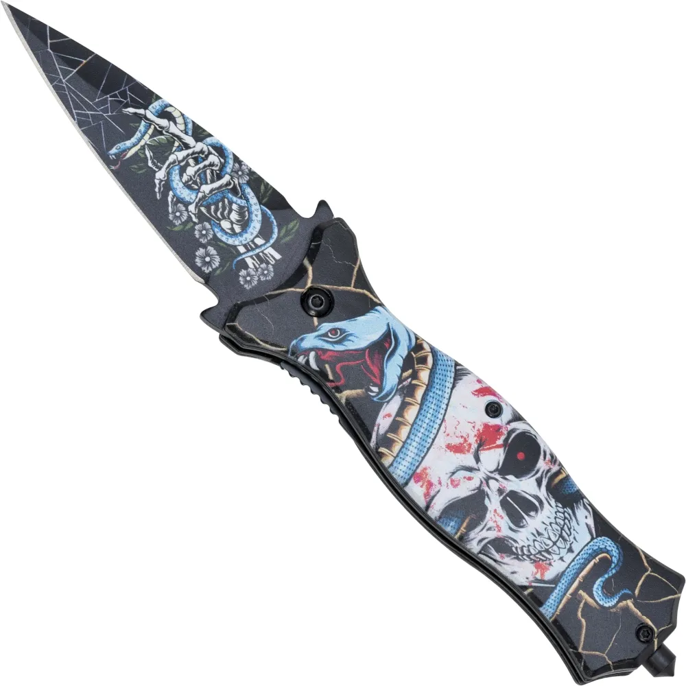 Navaja Stiletto Nightmare III con punta rompevidrio (9 cm.)