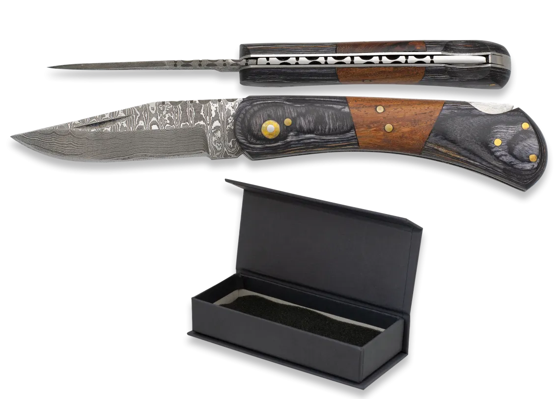 Navaja marca Albainox acero damasco 312 capas