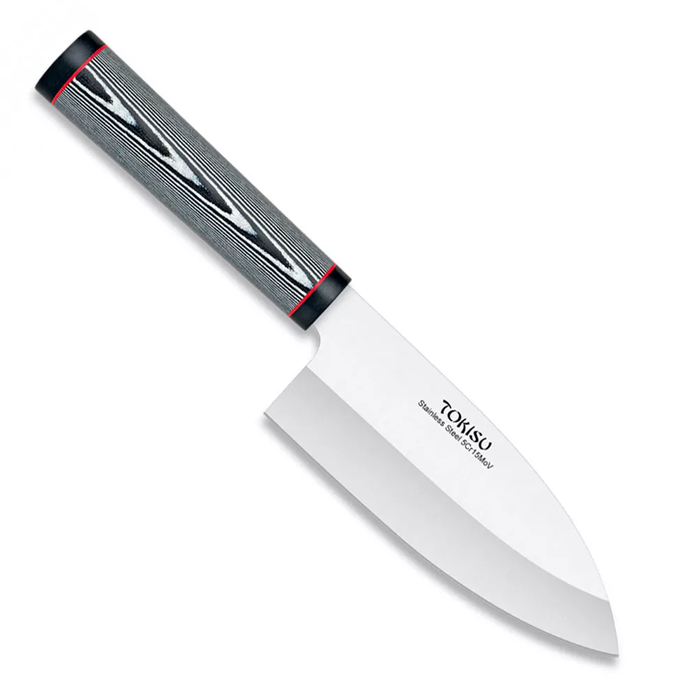 Cuchillo de cocina DEBA, mango patrón Damasco de Tokisu (28,50 cm.)