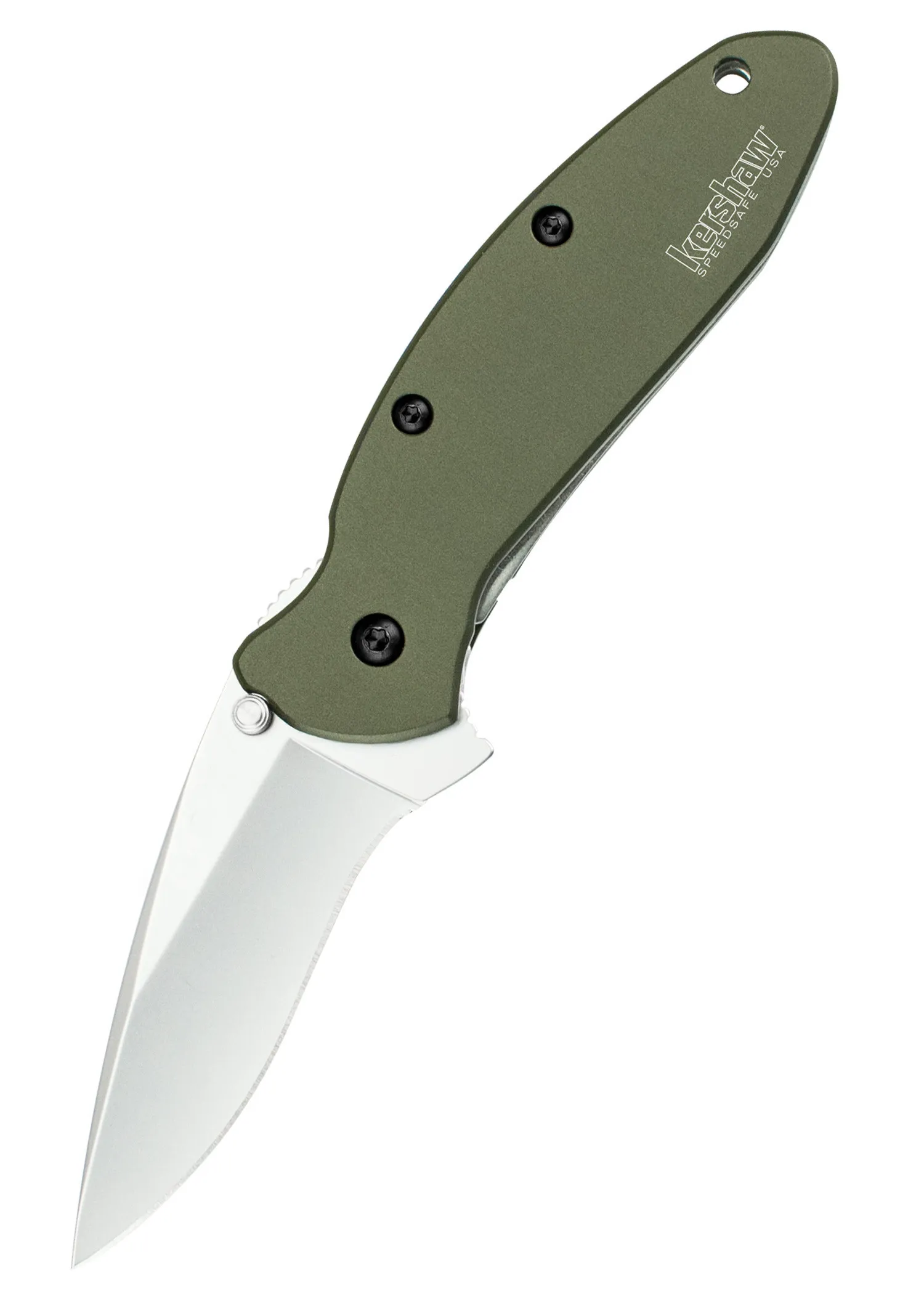 Navaja de bolsillo Kershaw Scallion, verde oliva