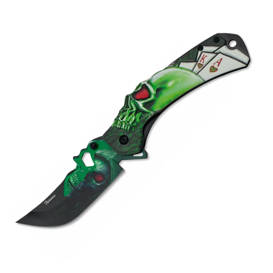 Navaja de bolsillos Albainox ACTV Skull, con hoja 9,2 cm.