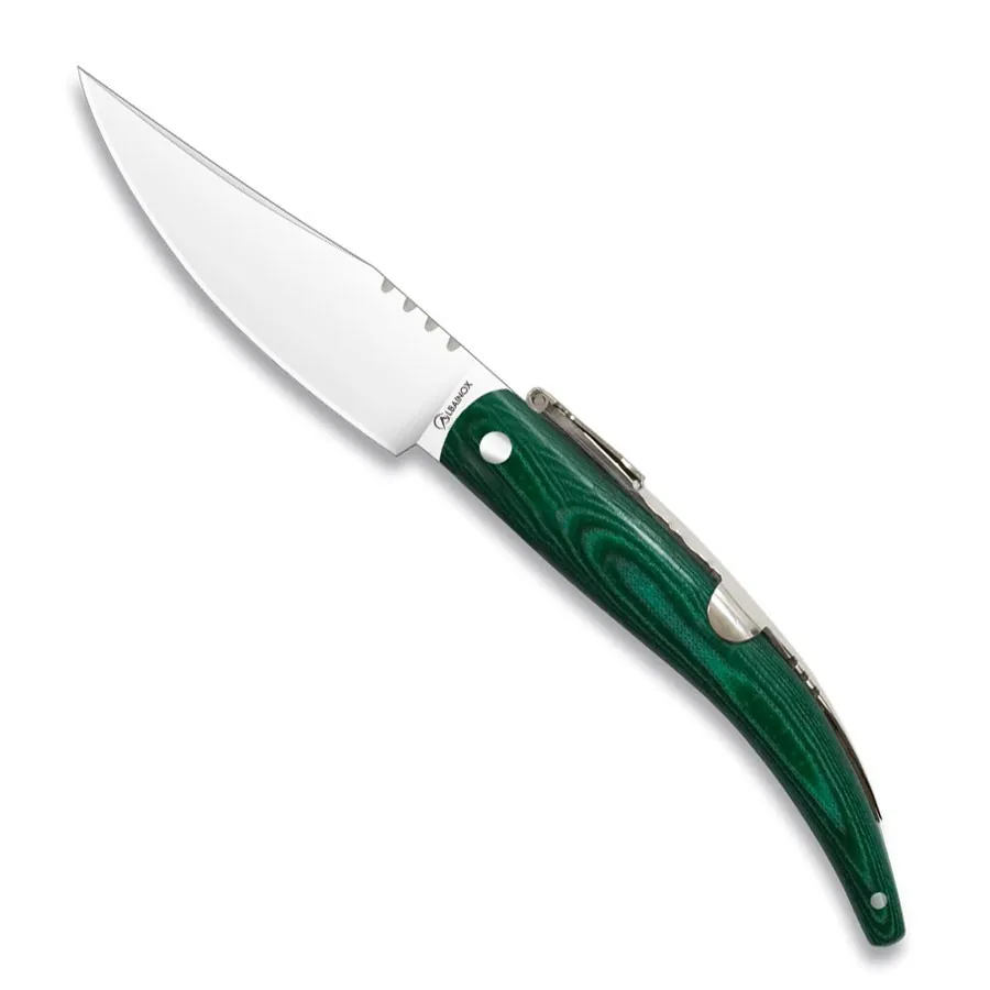 Navaja madera palanquilla estamina verde