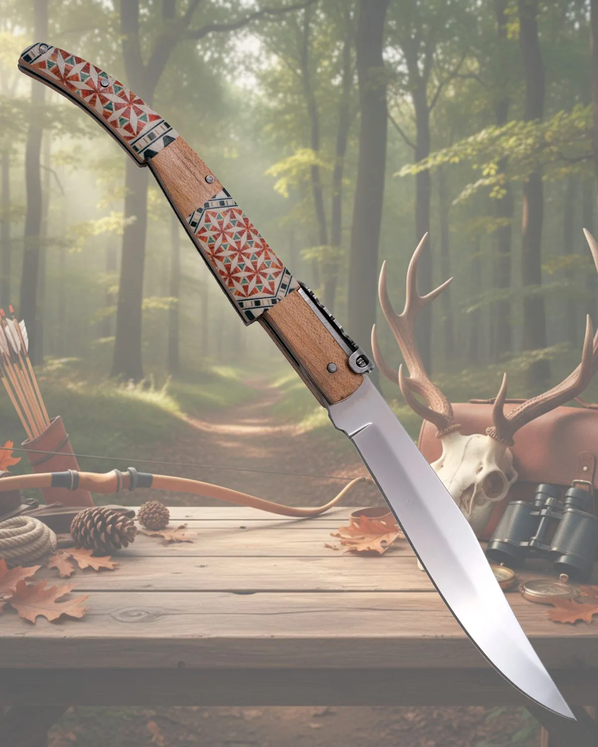 Navaja carraca taracea Third de la serie Madera Arce (24 cm.)