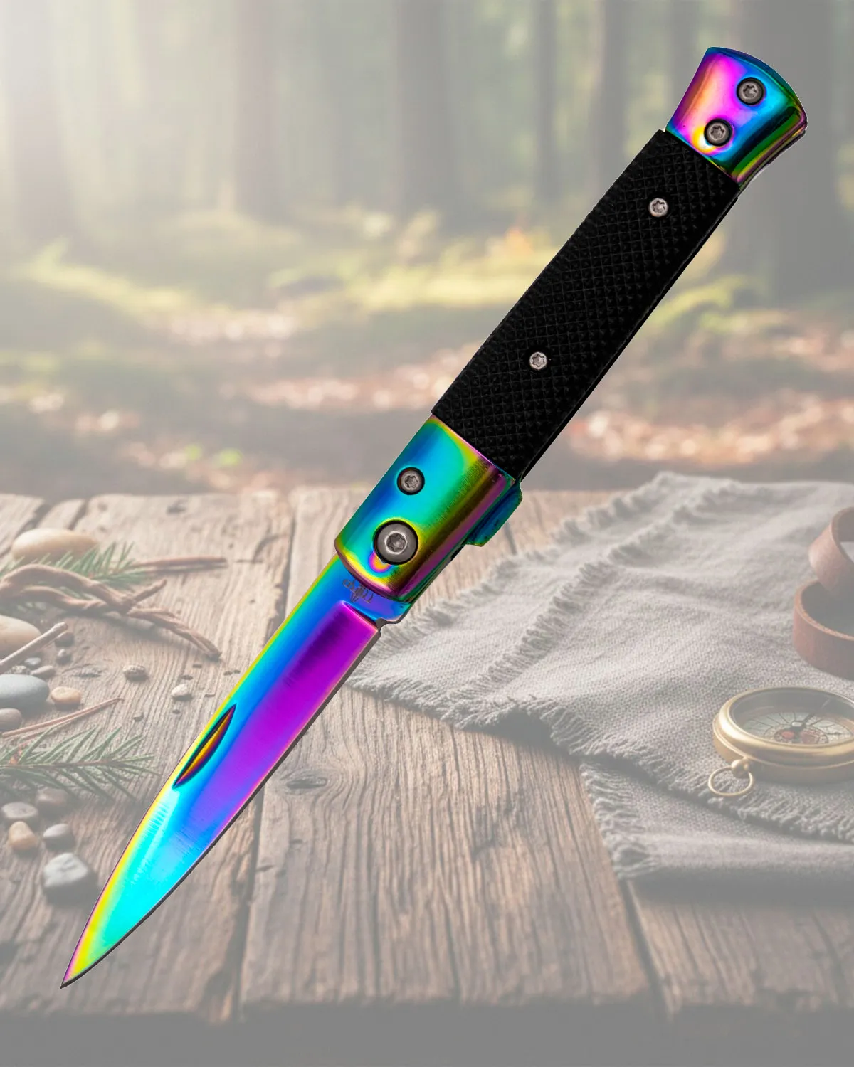 Navaja estilete rainbow marca Third, hoja 7,5 cm.