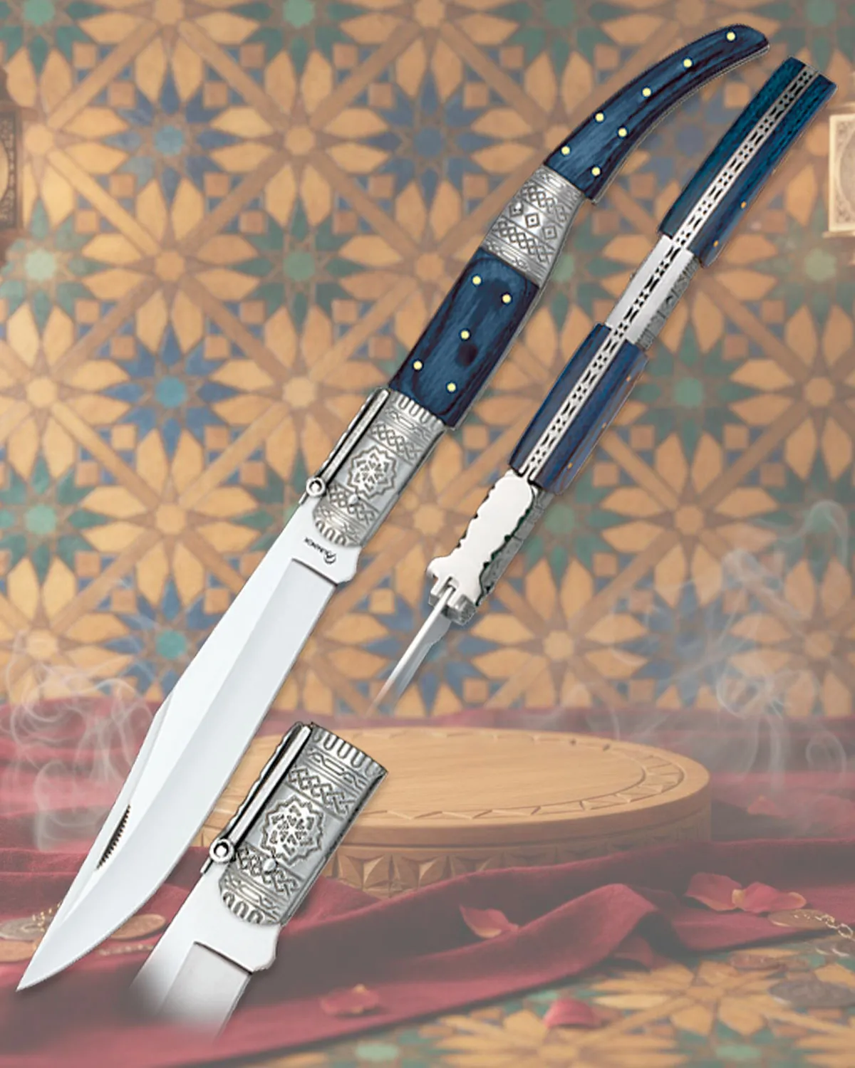 Navaja árabe decorada número cuatro de Albainox (37,6 cm.)
