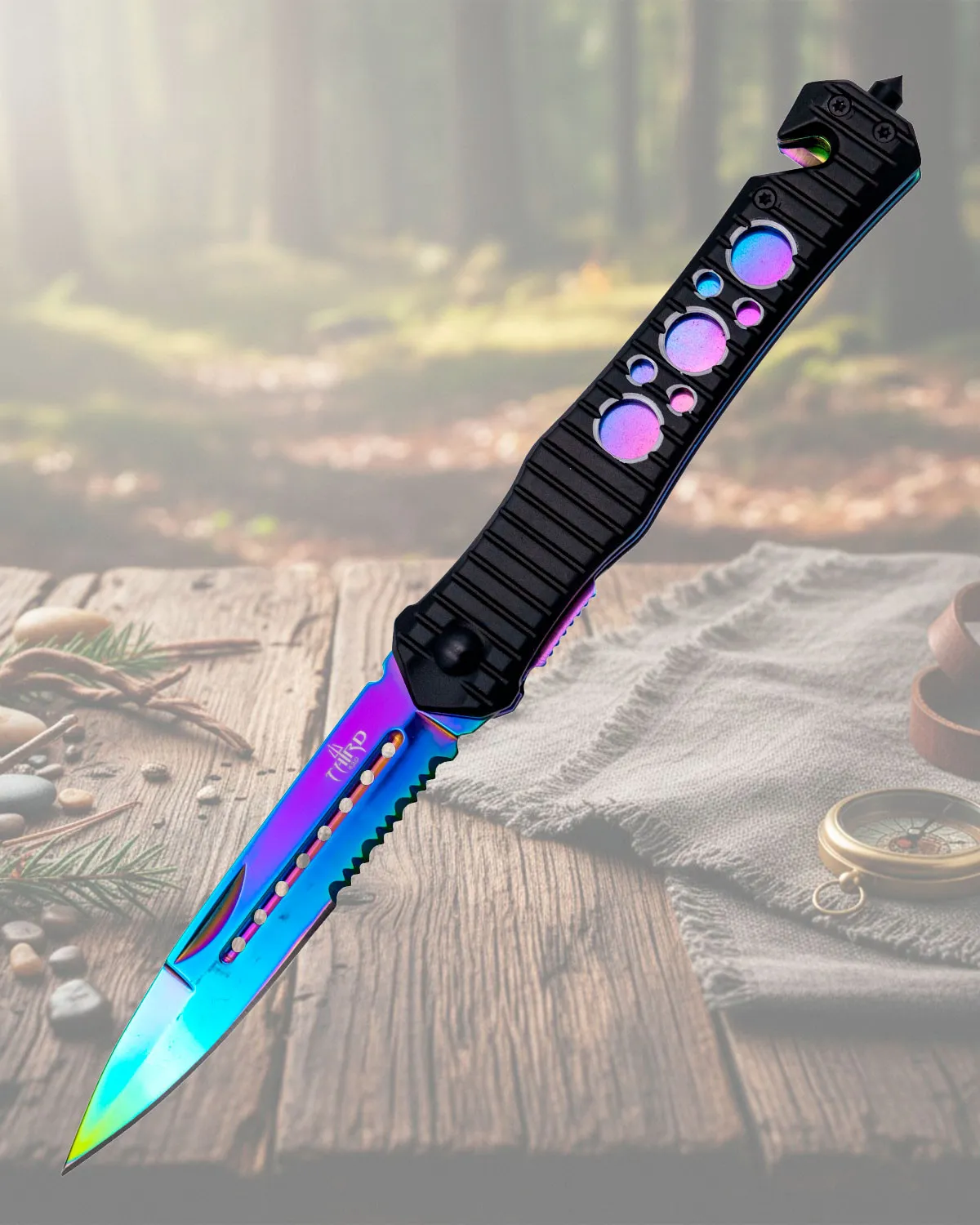 Navaja de rescate Third Rainbow, hoja 10,9 cm.