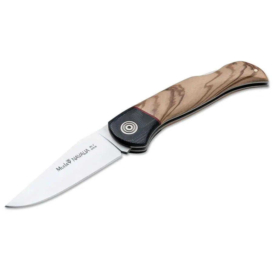 Navaja Naval bloqueo de Muela, madera olivo