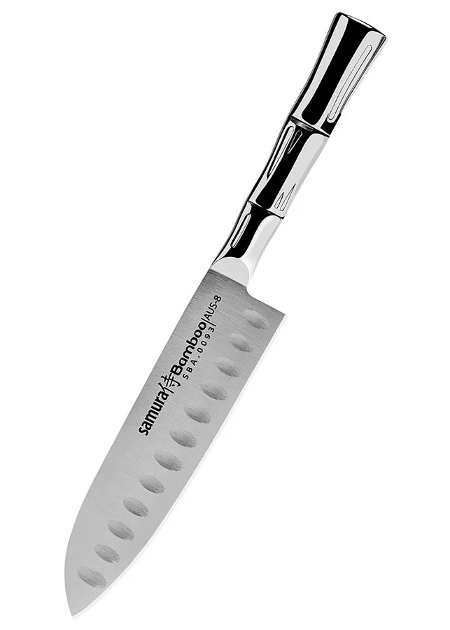 Cuchillo Samura Shadow modelo Small Santoku, hoja 137 mm.