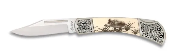 Navaja Jabalí mango decorado ( hoja 8,1 cm.)