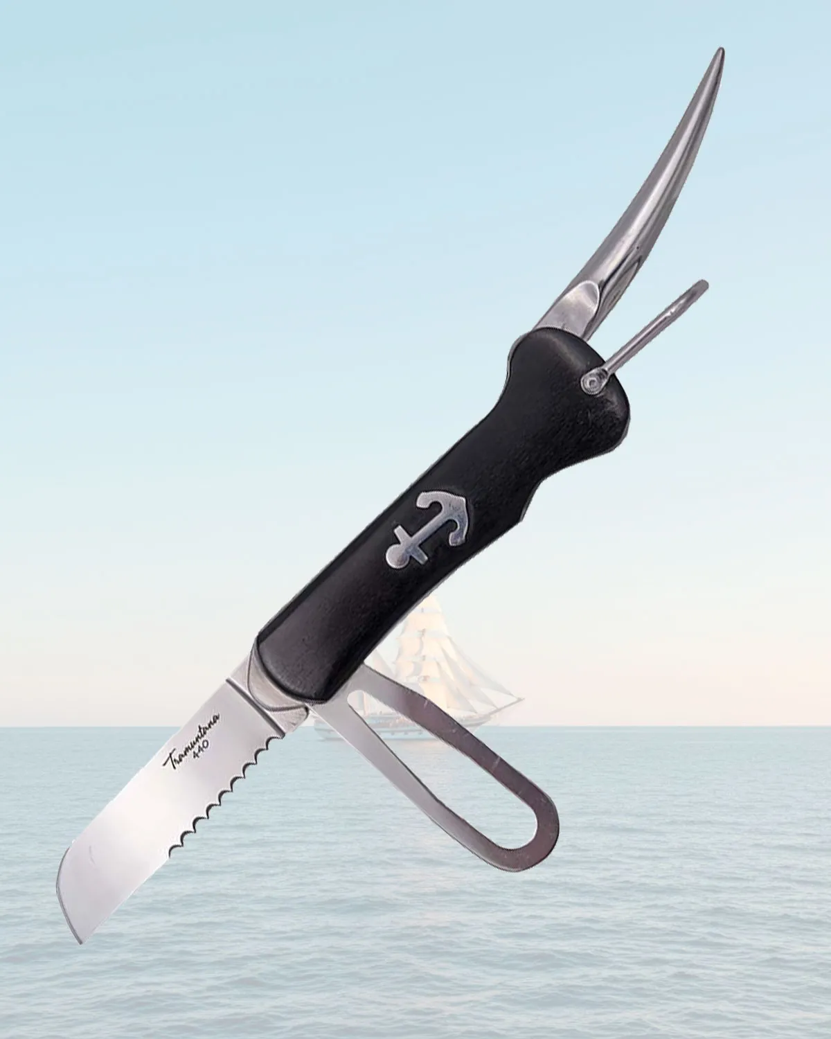 Navaja de contramaestre Tramuntana, mango madera de ébano