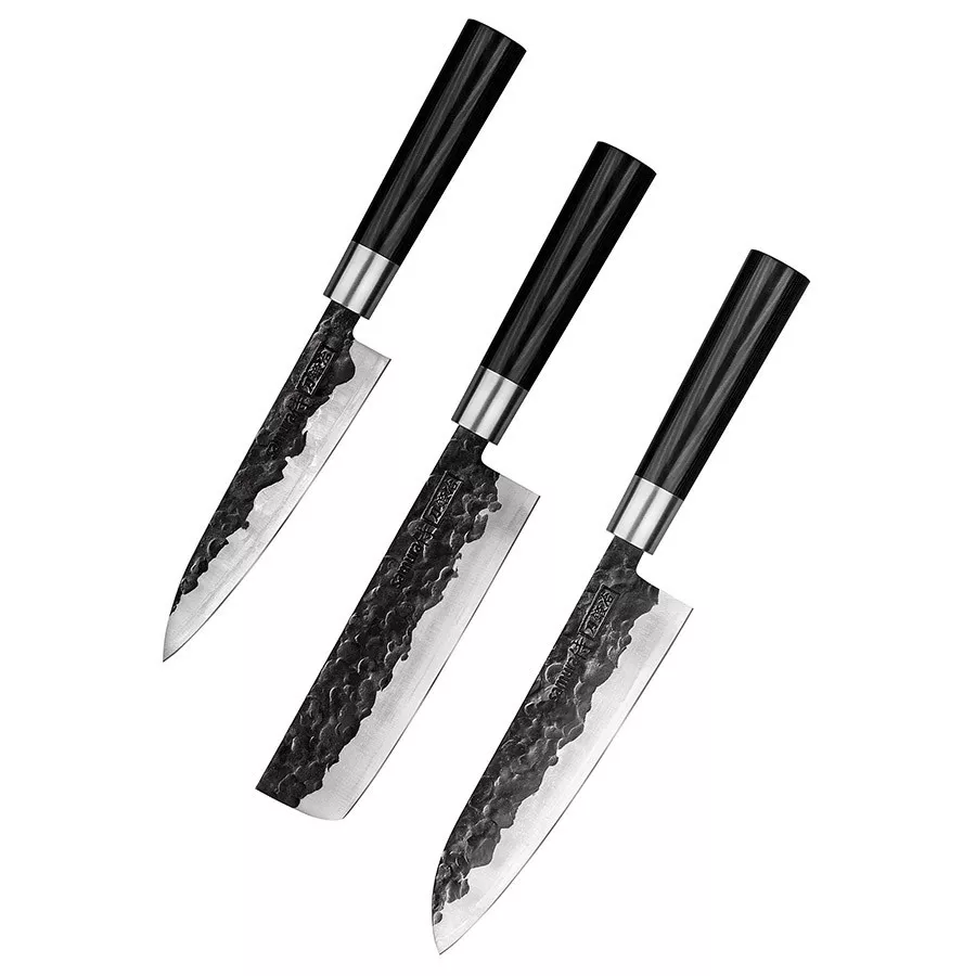 Set de 3 cuchillos de concina Samura Blacksmith