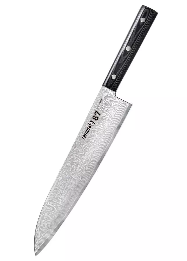 Cuchillo de Chef Samura serie Damascus, hoja 24 cm.