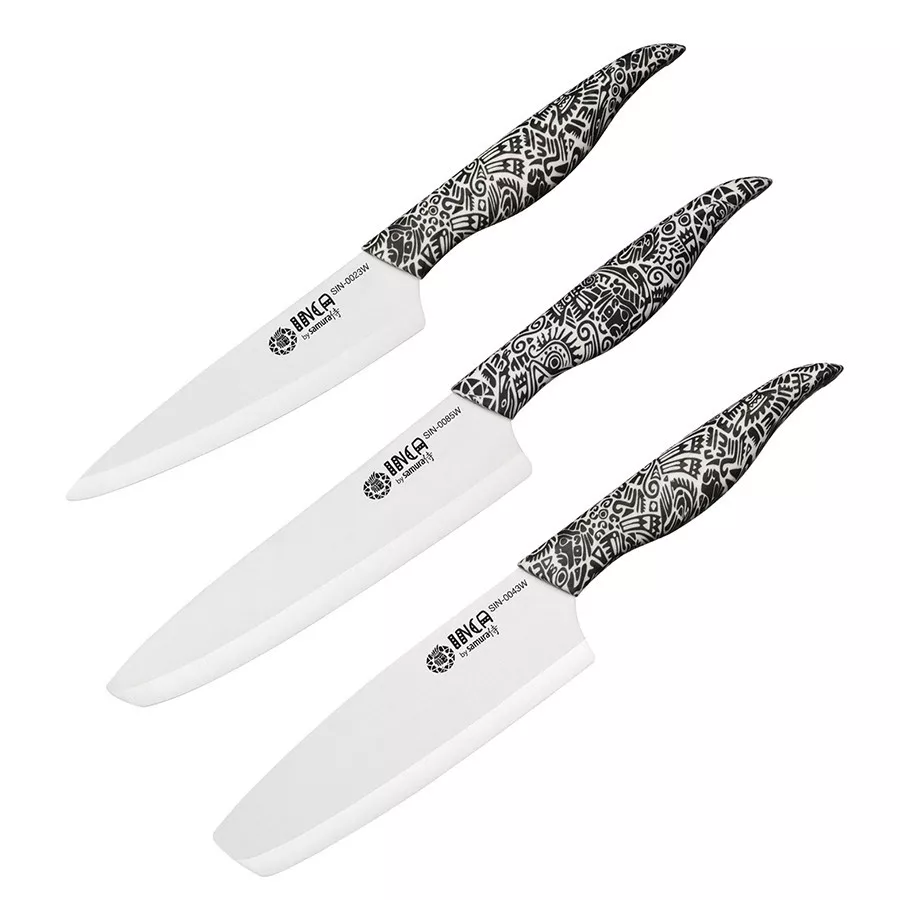 Set 3 cuchillos de cerámica Samura serie INCA