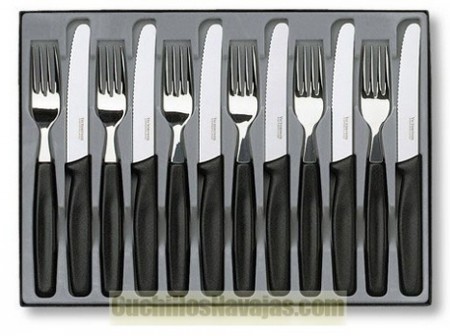 Cubertería de 6 cuchillos y 6 tenedores