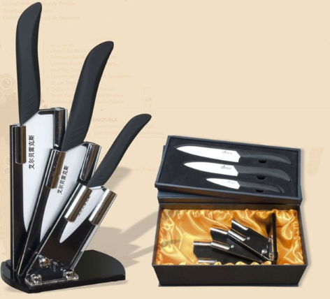 Set de 3 cuchillos con hoja de cerámica