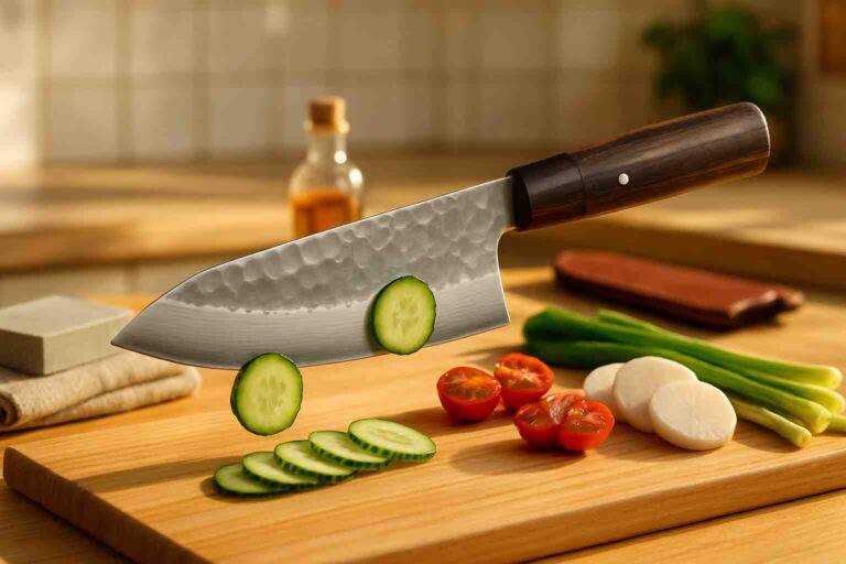 Cuchillo Santoku: Guía completa para elegir, usar y mantener tu cuchillo multiuso japonés