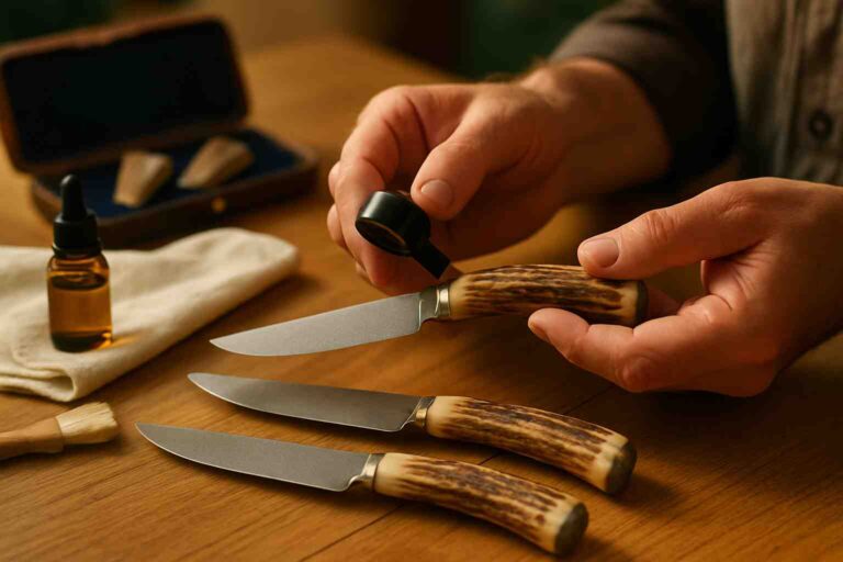 Cuchillos con mango de asta de ciervo: guía completa para comprar, conservar y valorar piezas únicas