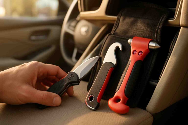 Navajas de rescate, cortacinturones y rompecristales: Tu salvavidas en el coche