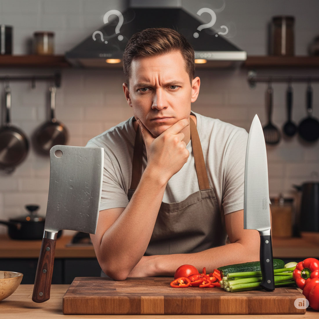 Hachuela vs. Cuchillo de Chef: Elige el Acero que Domina tu Cocina